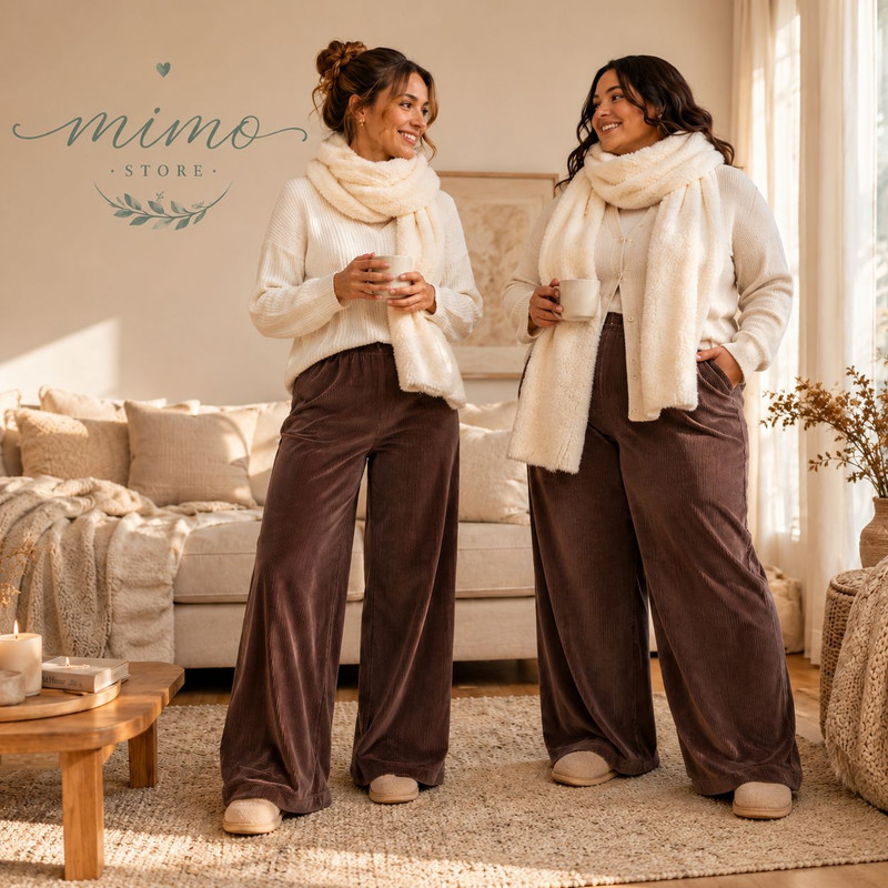 Pack palazzo y bufanda nube detalle