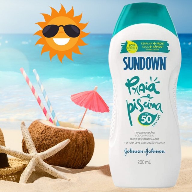 Sundown Protetor Solar Praia e Piscina FPS 50, 200ml