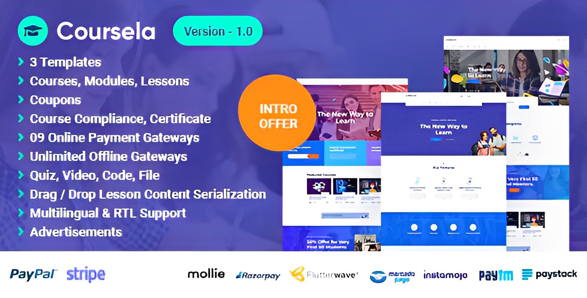 Coursela – Personal Course Selling Website PHP Script