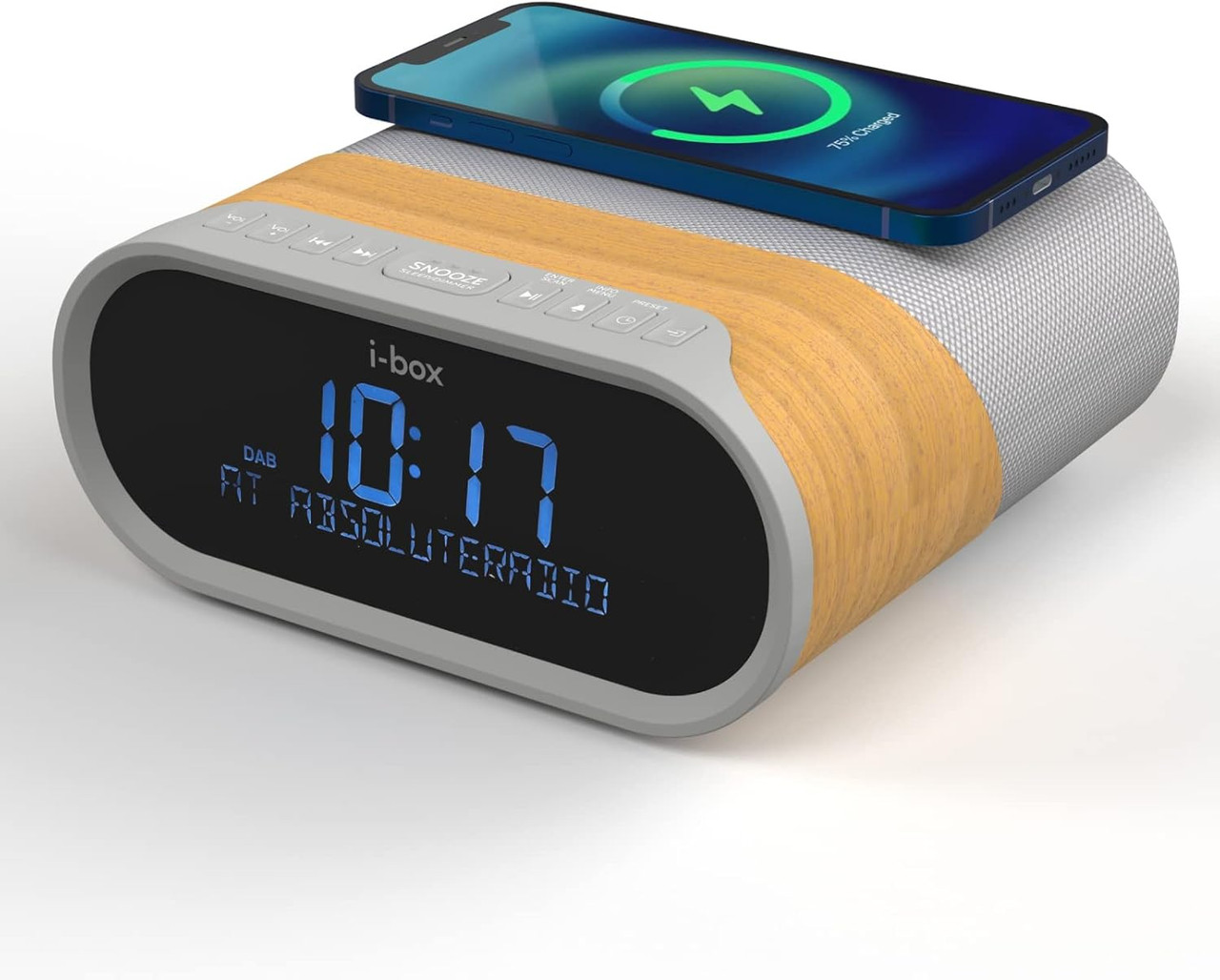 i-box Daybreak DAB Alarm Clock Radio with EU Plug
