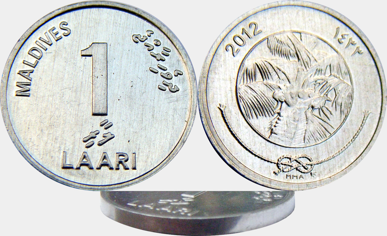 ¡¡Flacas!! 1 Laari 2012. Islas Maldivas. 1-Laari-Maldives-2012