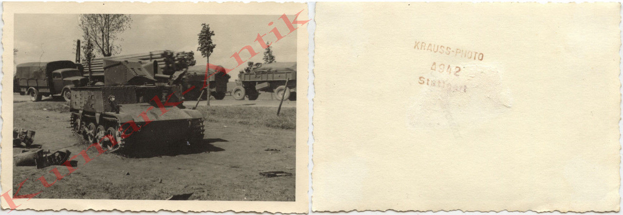 Foto Wehrmacht Belgien Beute Panzer Jäger T13 su