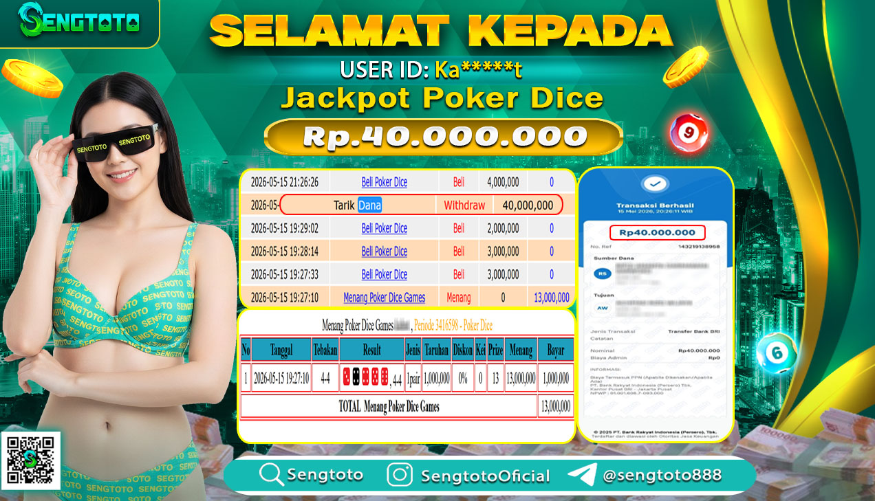BUKTI PEMBAYARAN LIVEGAME POKER DICE