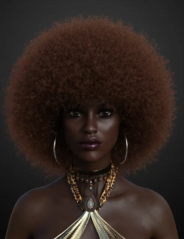 Afro Hair for Genesis 3 and 8 1