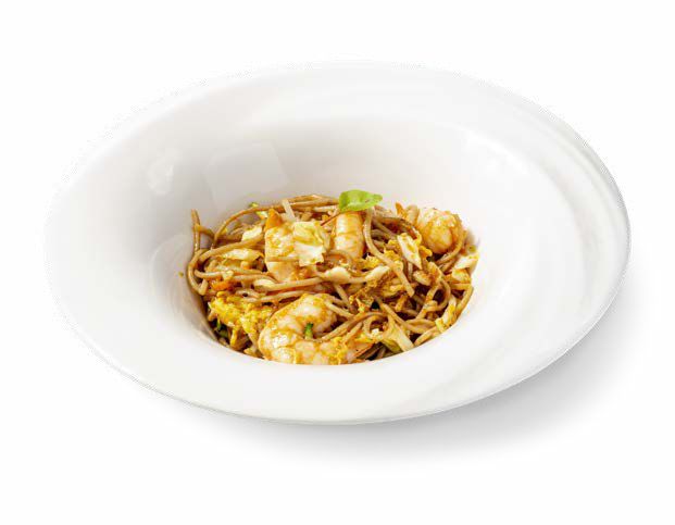 754. Soba con gamberi