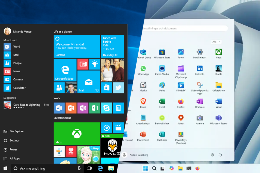 A modern computer setup displaying the Windows 11 interface