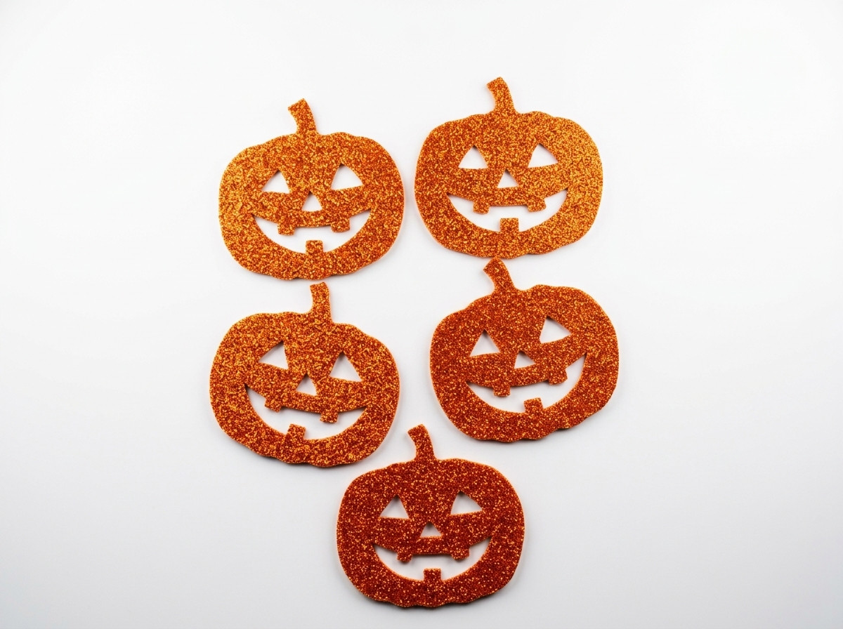 Figuras en Eva adornos calabaza Sonriente regordeta unicolor Halloween