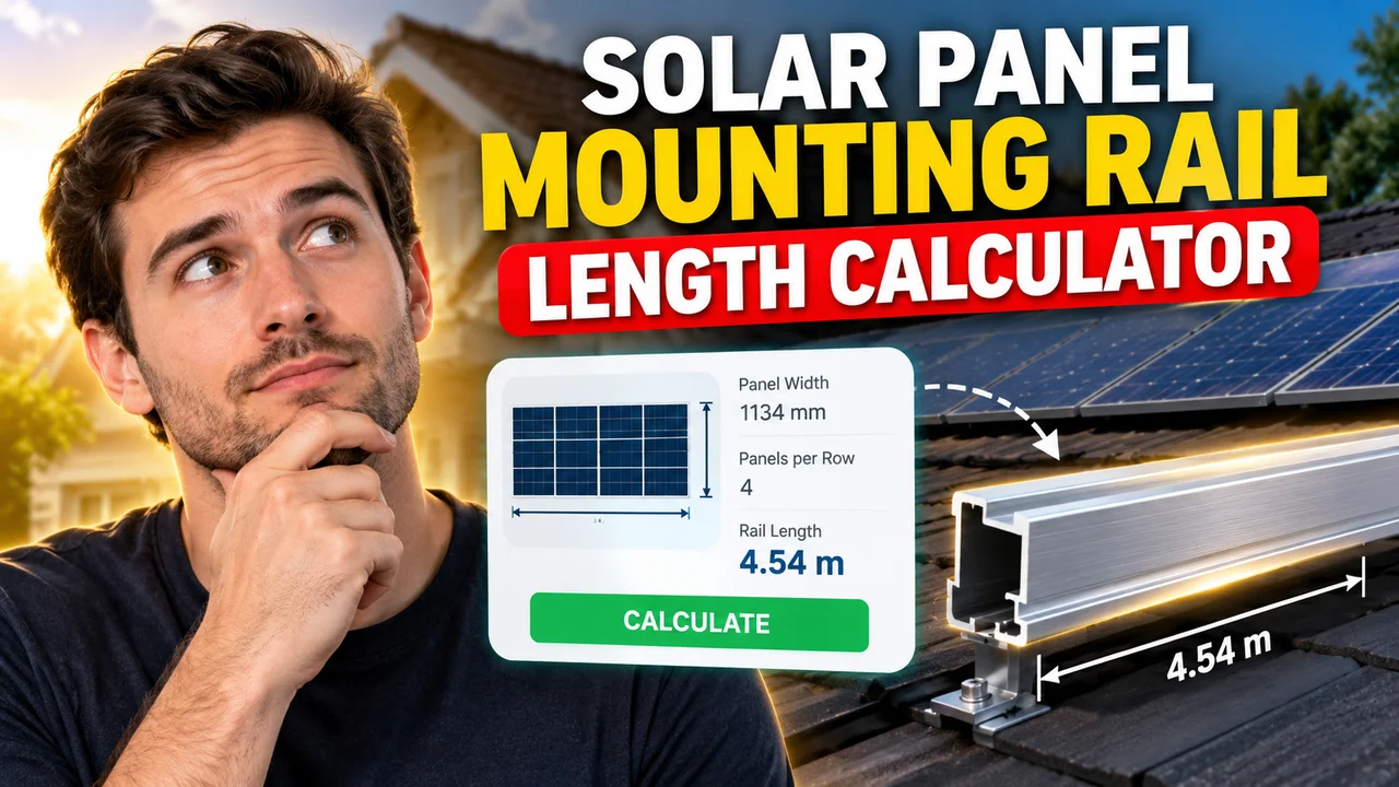 Solar Panel Mounting Rail Length Calculator Online
