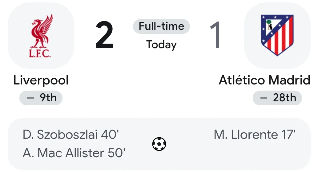 Liverpool 2-1 Atletico Madrid: Mac Allister thunderbolt completes Anfield comeback Liverpool 2-1 Atletico Madrid: Mac Allister thunderbolt completes Anfield comeback