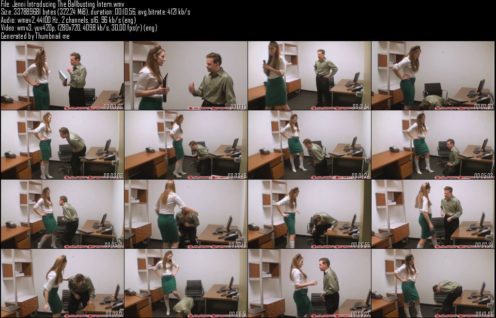 Jenni Introducing The Ballbusting Intern