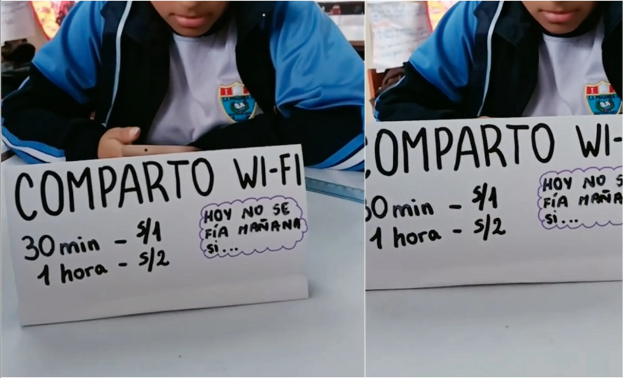 Alumna de secundaria alquila wifi a sus compañeros de clase