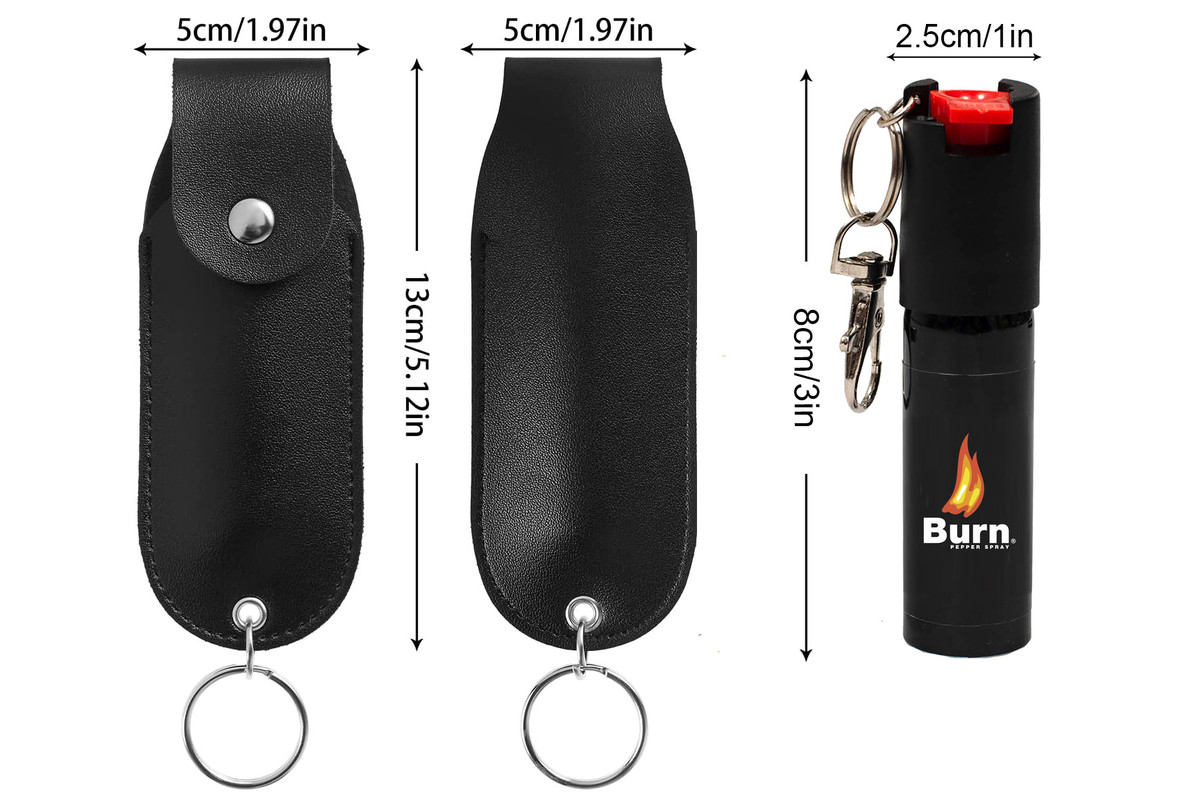 burn-pepper-spray-keychain-for-women-in-leather-holster-black