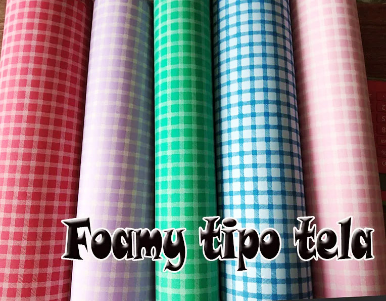 Lámina de foamy estampado tipo tela goma eva de 60cm x40cm 1pz