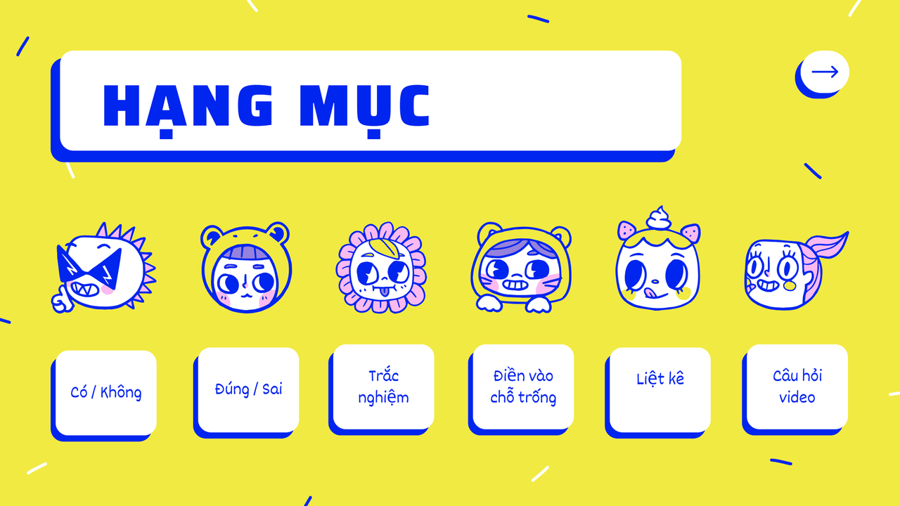 Vàng Xanh dương Hồng Trắng Vui nhộn Trẻ em Ảo Đố vui Bài thuyết trình