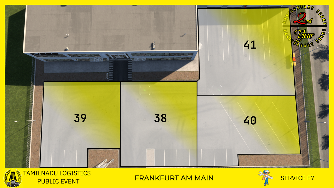 Route A - Frankfurt - Service F7 - {Slot 38 and 39-Available} - {Slot 40-WHL} - {Slot 41-Midland Global Logi}