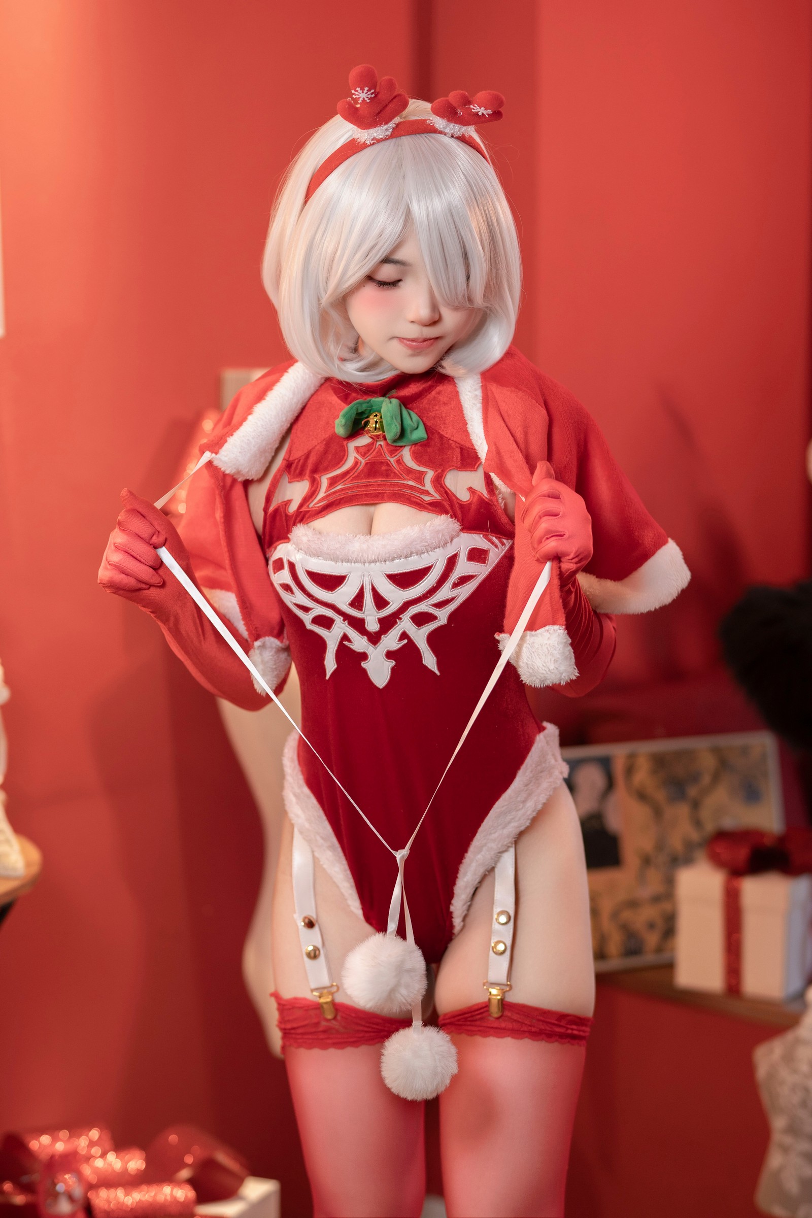 Bangni邦尼 – 尼尔：机械纪元 2B 圣诞 Cosplay 高清写真集（105P-962MB）插图7