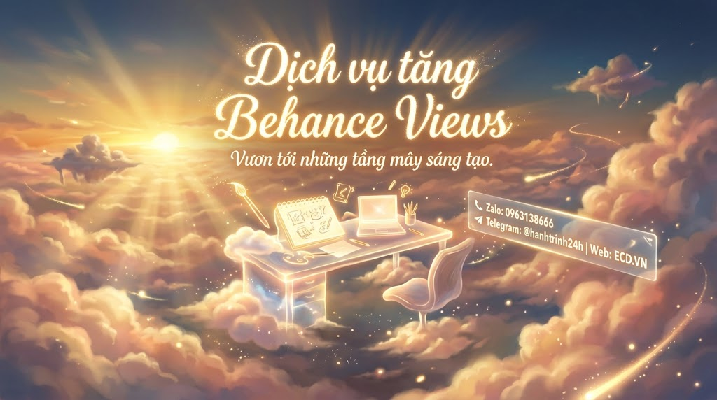 dịch vụ tăng behance views thật tăng like