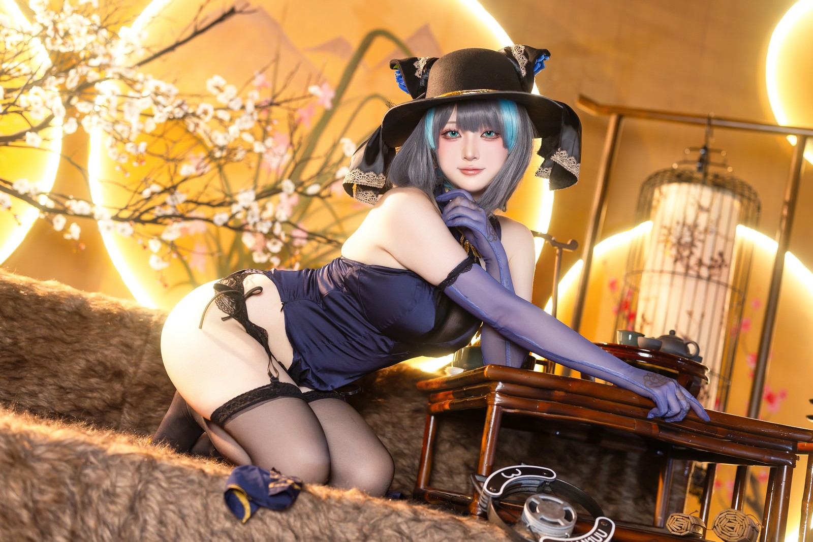 屿鱼 Yuyu 金装猫猫头 原创 Cosplay 写真集（60P｜747MB）插图9