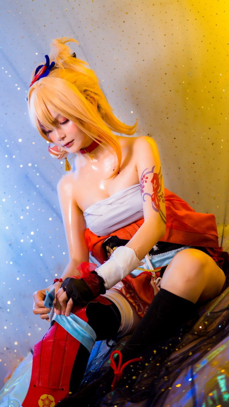 Joyce Lin2x Yoimiya Cosplay Genshin Impact 写真 40P插图8