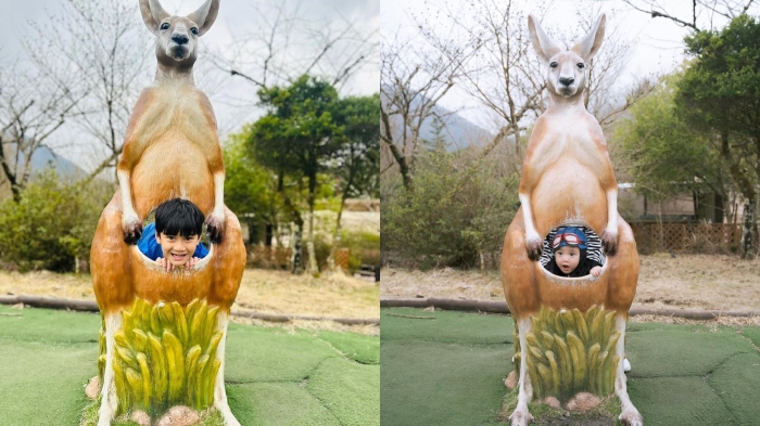 Potret momen menggemaskan Rafathar dan Rayyanza saat liburan ke Jepang.