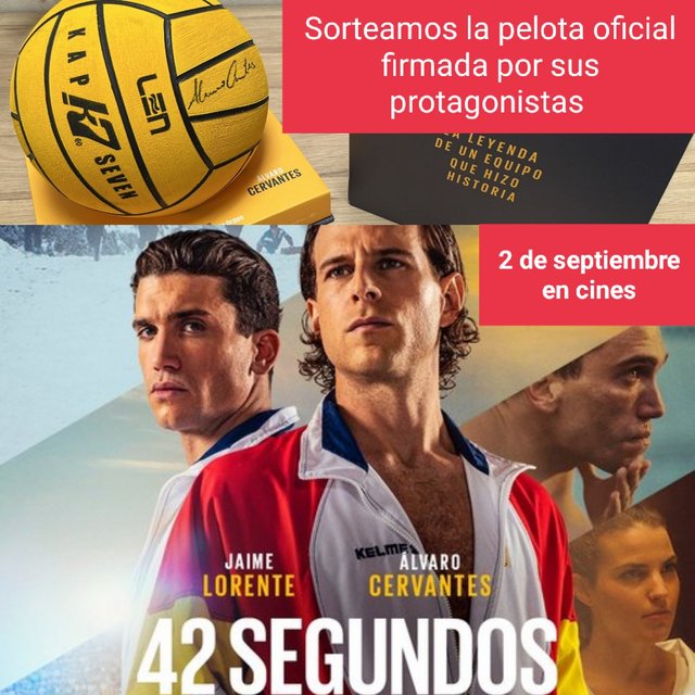 SORTEAMOS 5 BALONES OFICIALES DE WATERPOLO DE LA PELÍCULA “42 SEGUNDOS” FIRMADA POR SUS PROTAGONISTAS. 2 DE SEPTIEMBRE EN CINES