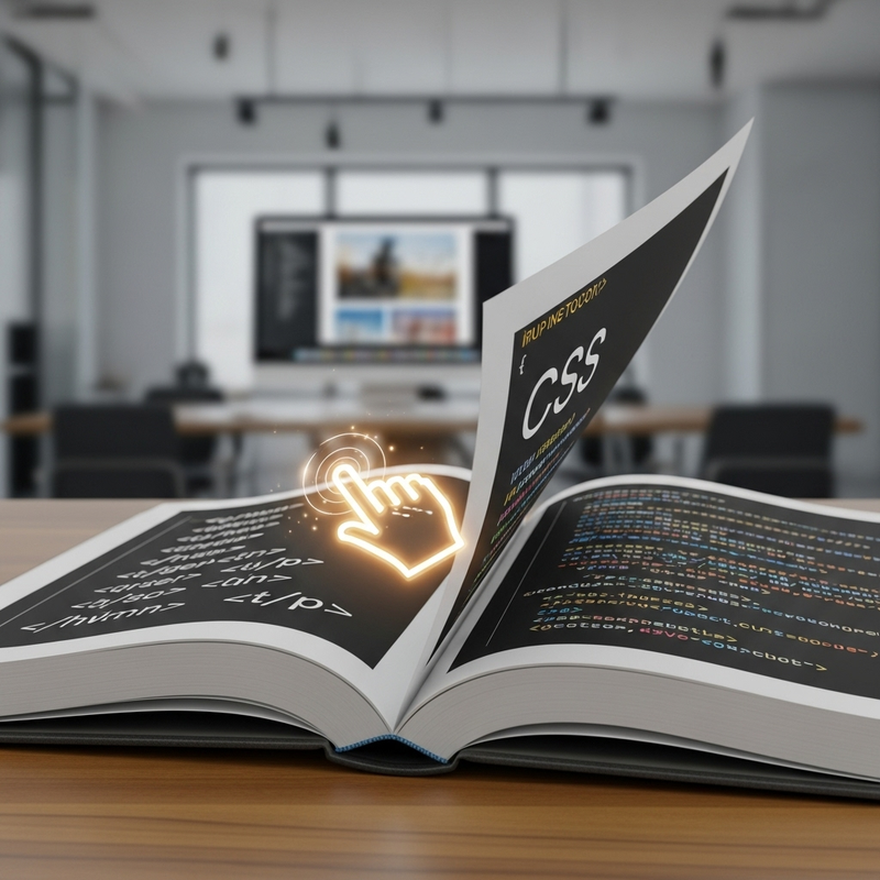 Turning Book Pages CSS animation preview