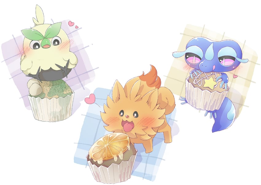 pombon-browt-and-gecqua-pokemon-drawn-by