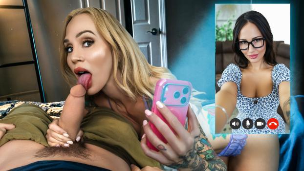 PervMom - Izi Blu, Sarah Jessie - “Are You Seeing This? His Dick Is Huge…” Mom & Aunt Didn’t Think I’d Hear Their Call