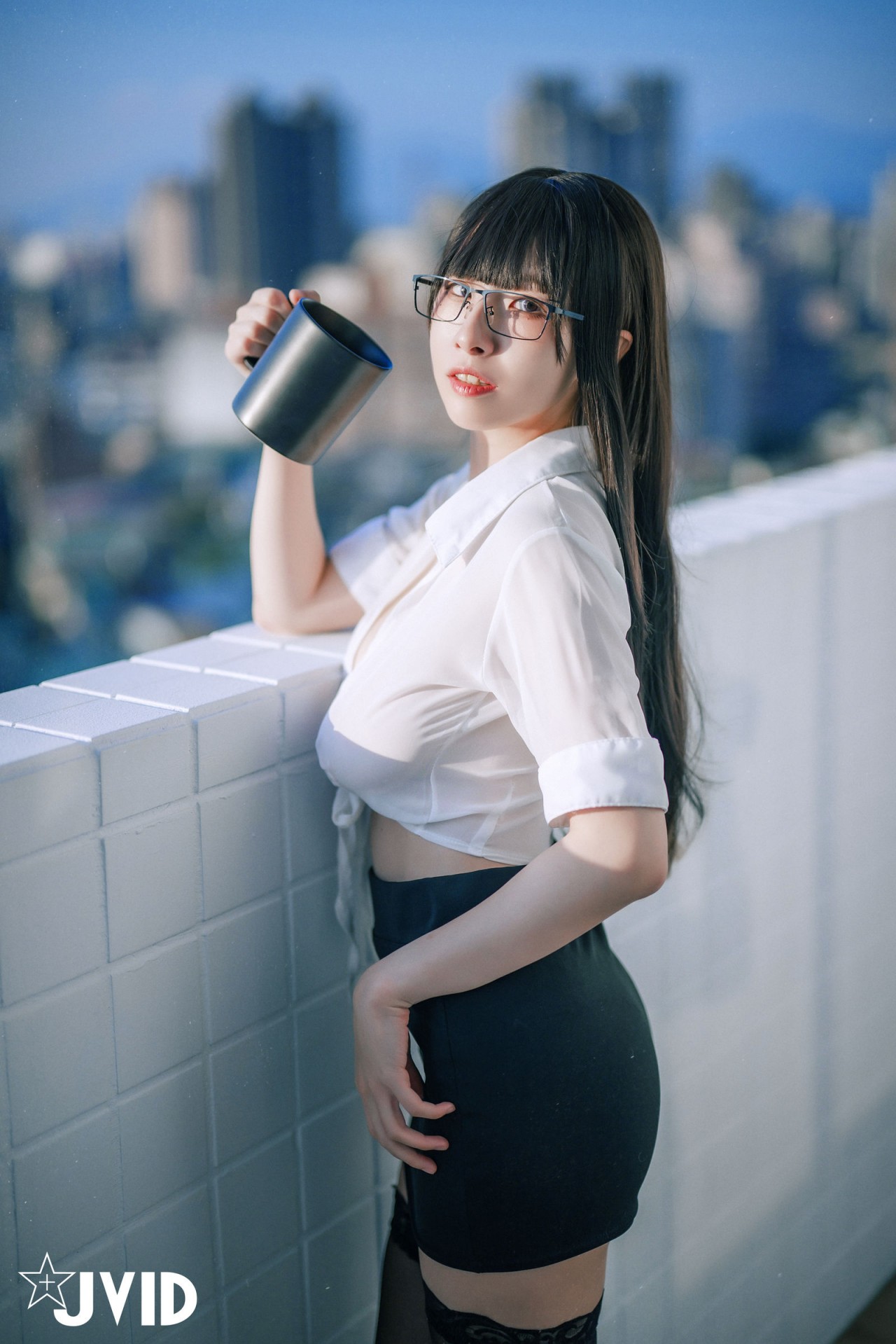 jvid 写真 《黎菲儿超完美女同事》86P，露肩装+短裙，回头率满分插图4