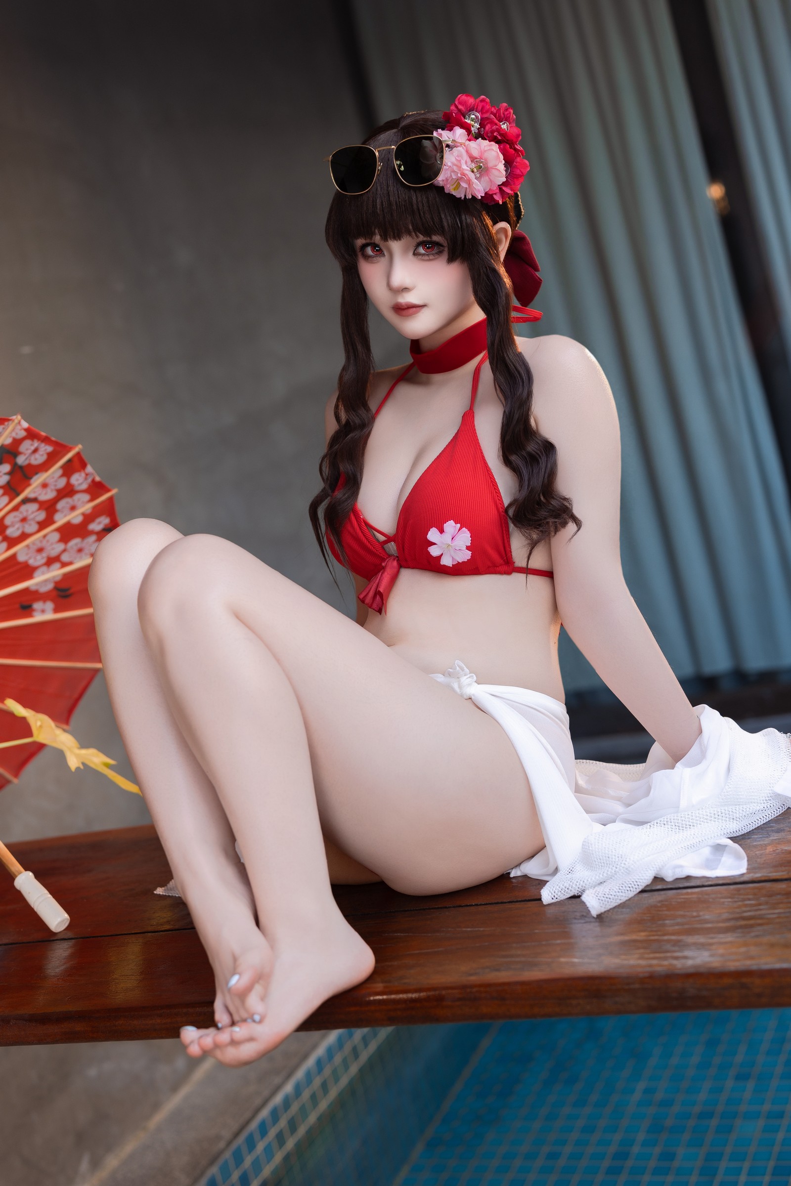 屿鱼 Yuyu 樱花泳装 Cosplay 写真合集｜季节限定（80P｜980MB）插图4