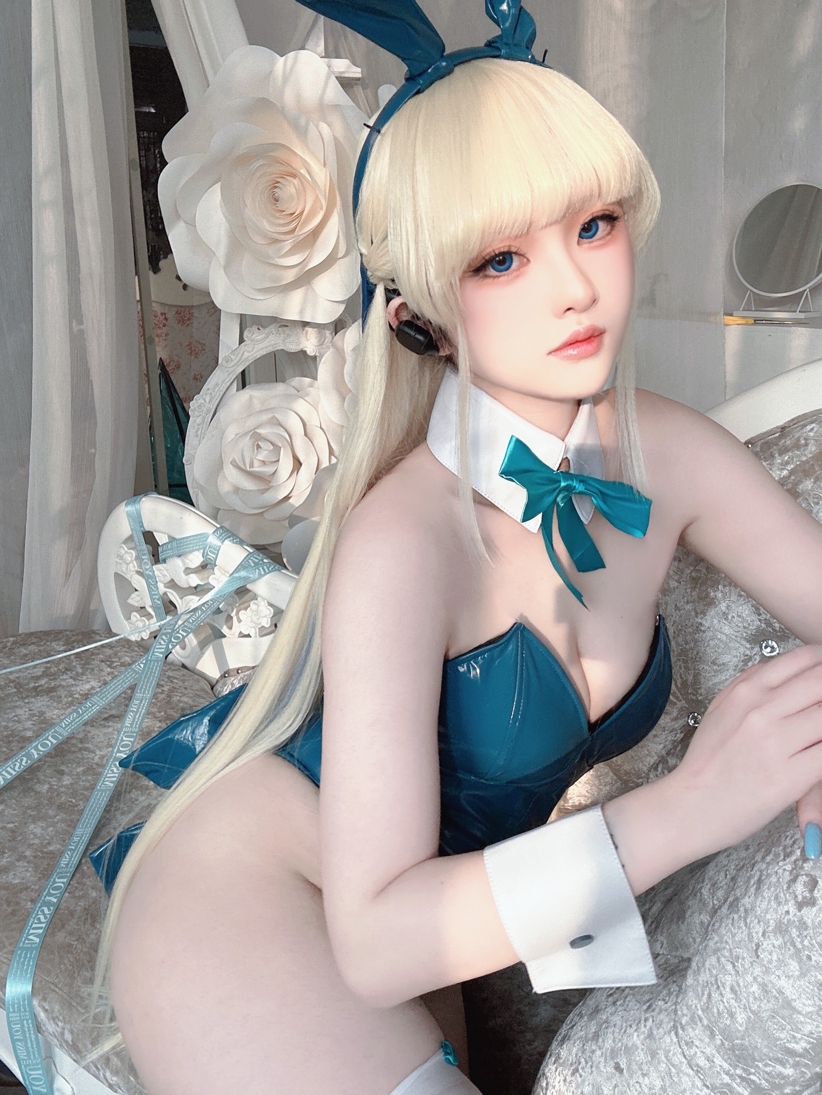 屿鱼 Yuyu Toki × 飛鳥馬トキ 蓝色兔女郎 Cosplay 写真集（45P｜522MB）插图7