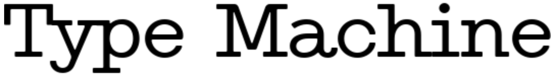 Type Machine Font
