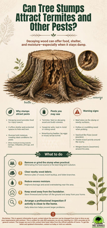 Can Tree Stumps Attract Termites and other Pests