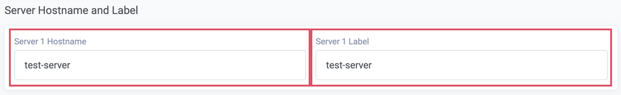 Server Hostname and Label