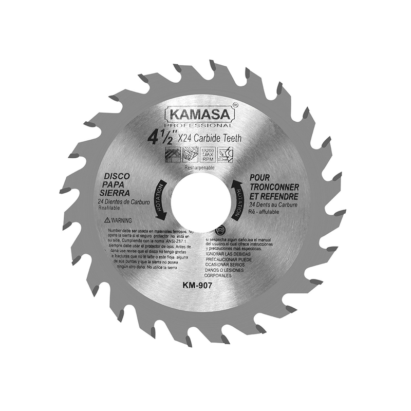 DISCO PARA SIERRA 4 1/2"X24T KAMASA