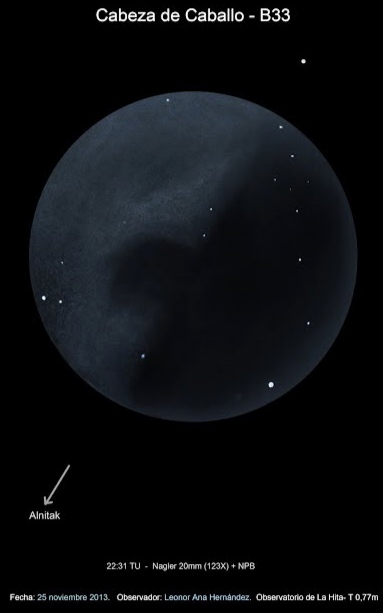 Nebulosa Cabeza de Caballo reflector de 770mm