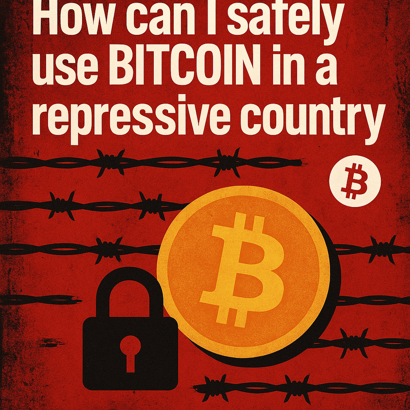 How can I safely use Bitcoin in a repressive country