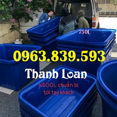 Thùng chữ nhật 750L nuôi cá, thùng nhựa dưỡng cá Koi cảnh / 0963.839.593 Ms.Loan Thung-nuoi-ca-canh-thung-nhua-hinh-chu-nhat-thung-nhua-tron