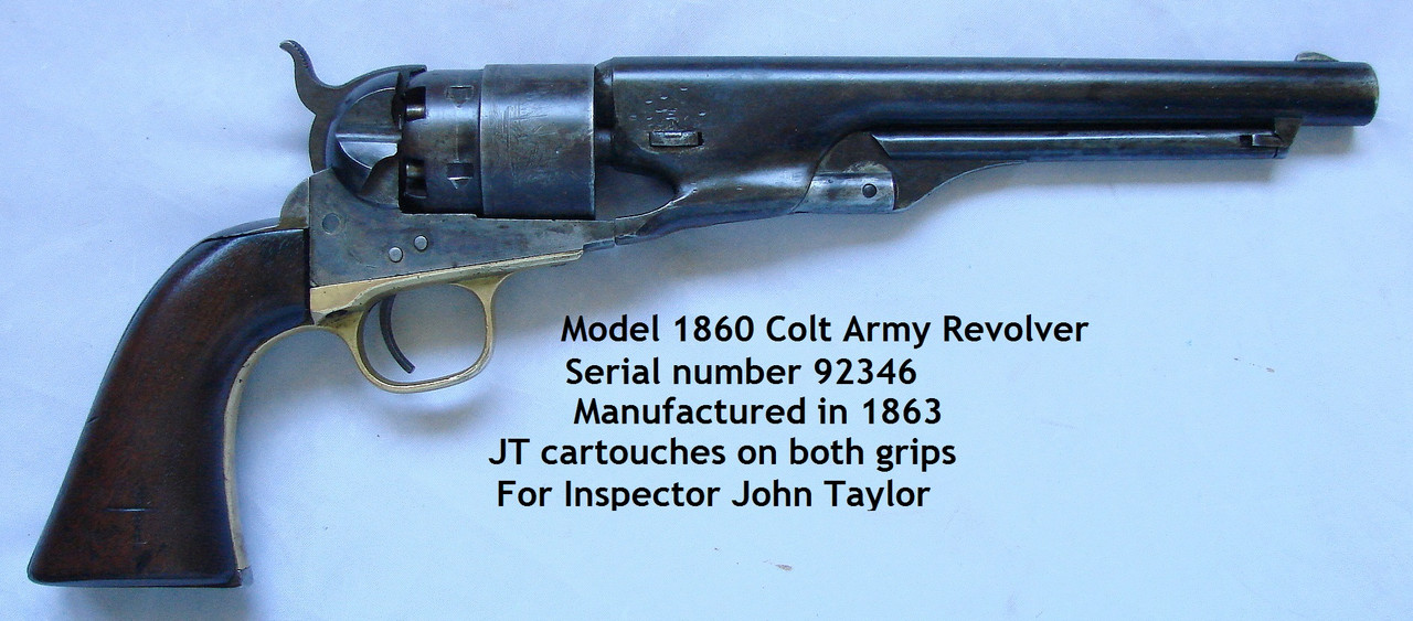 Model 1860 Colt Army Revolver Sn 92346 Mfg'd in 1863