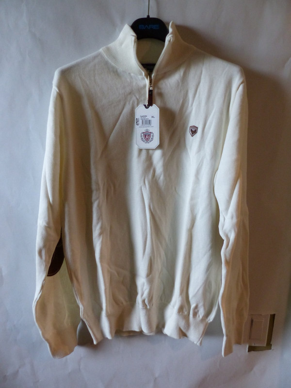 PAUL PARKER MENS CREAM PULLOVER SWEATER SIZE XL PA452054