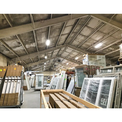 Warehouse retrofit with LED high bays