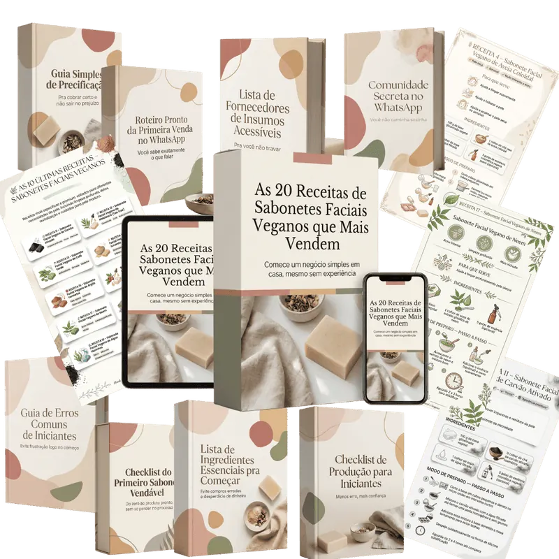 20 Receitas de Sabonetes Faciais Veganos