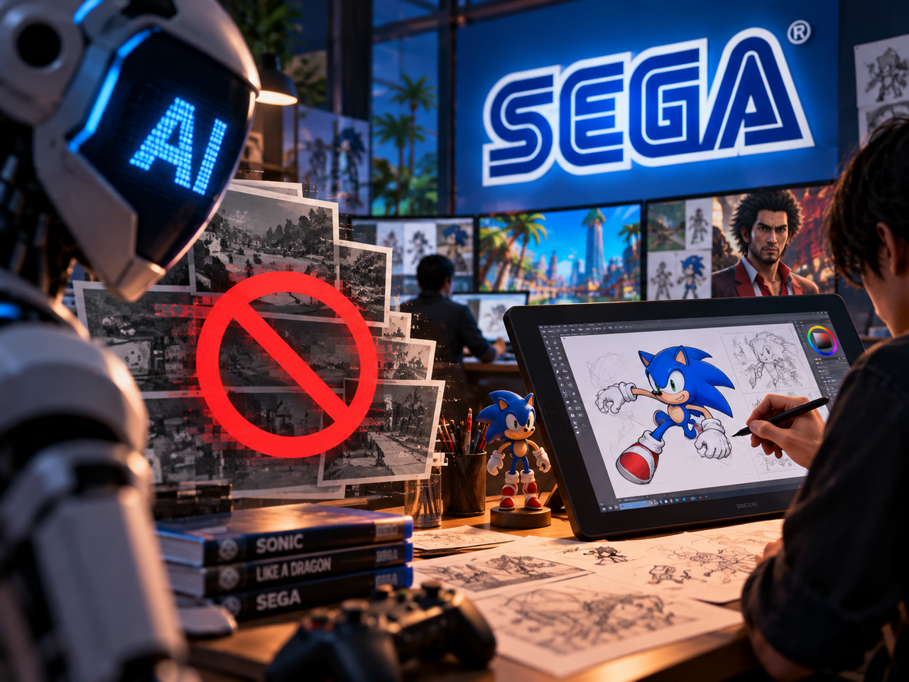SEGA coloca limite na IA generativa e diz que criação dos jogos deve continuar nas mãos humanas