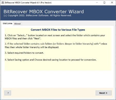 BitRecover MBOX Converter Wizard 9.2