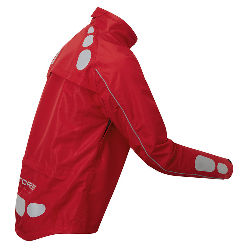 Ettore Mens Cycling Jacket Waterproof Breathable High Vis Red Night Eagle eBay