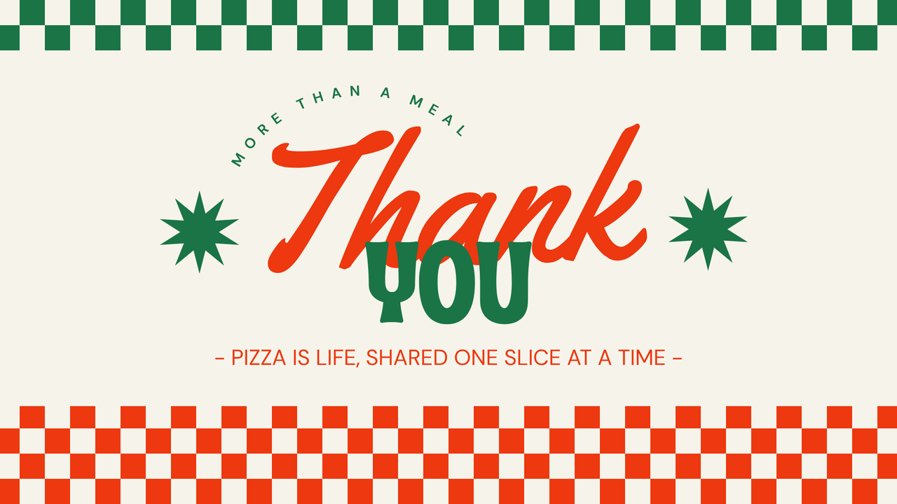 Red and Green Modern Retro Pizza Presentation