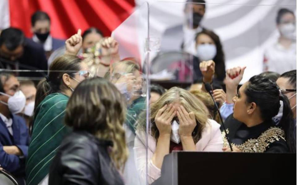 Senadora de Morena saca