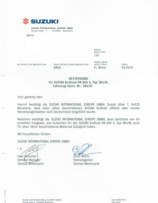 SUZUKI SR43AbgleichSR43B