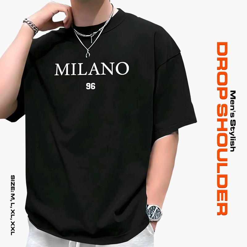  Eid Special: Mens Stylish Drop Shoulder – Milano T-shirt: আভিজাত্য ও আরামের মিশ্রণ!