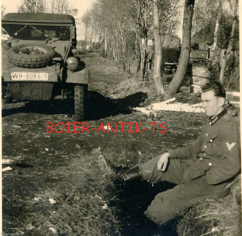 FOTO 2 WK KÜBELWAGEN LANDSER ANSEHEN